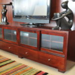Novo Plasma Stand, Made from All African Mahogany